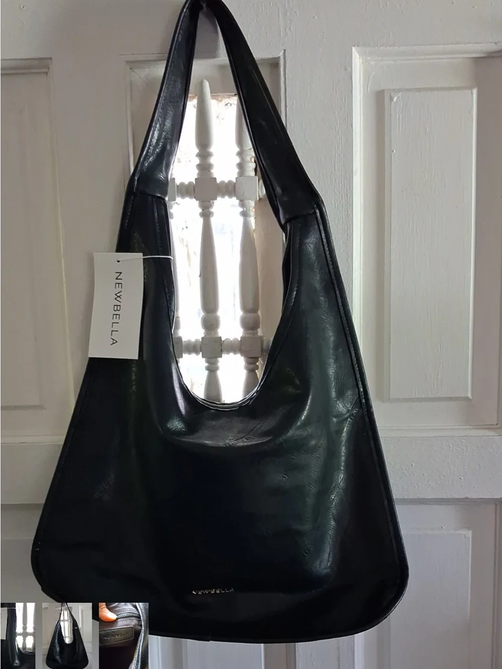 Newbella Women's Black Hobo Shoulder Bag